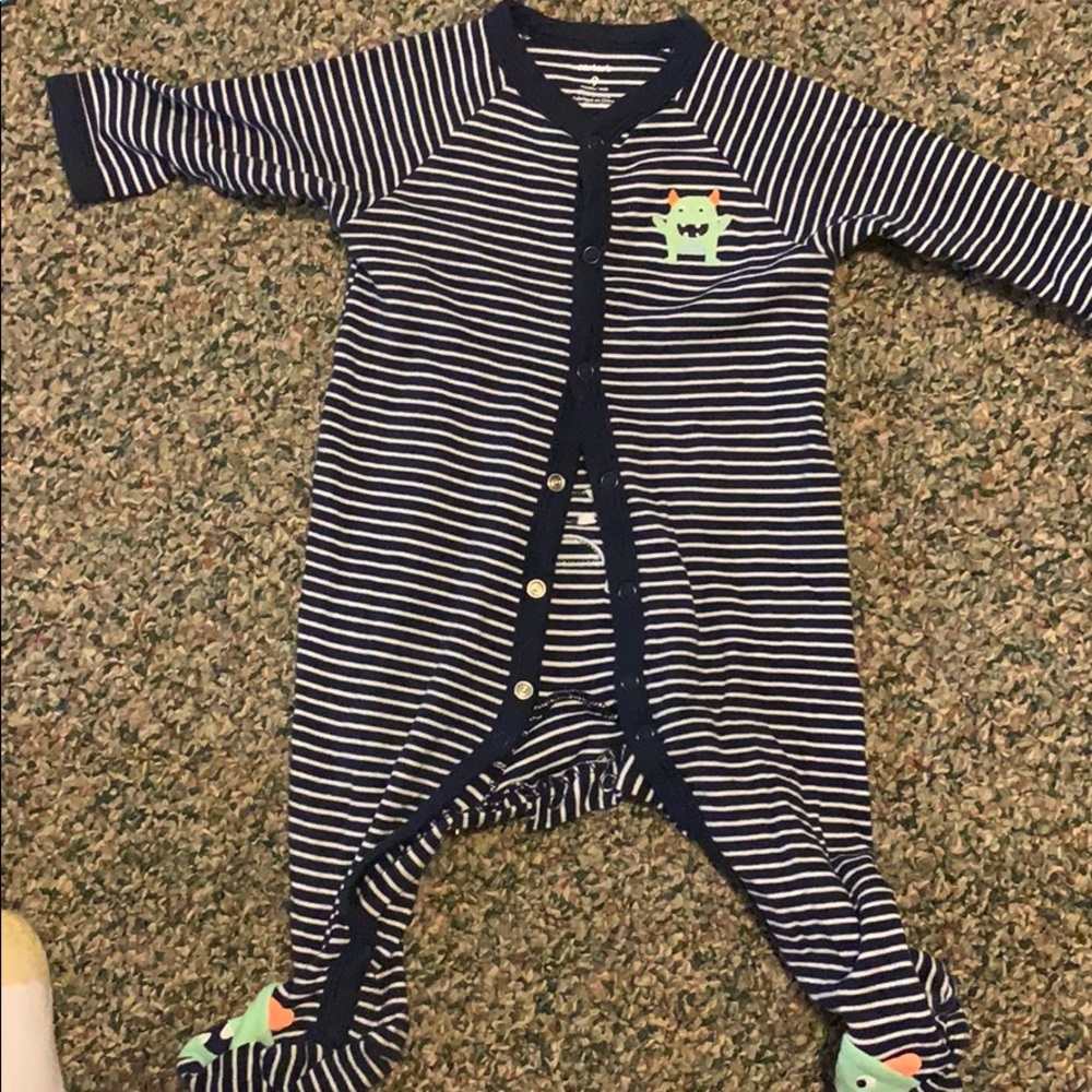 Monster butt feetie pjs